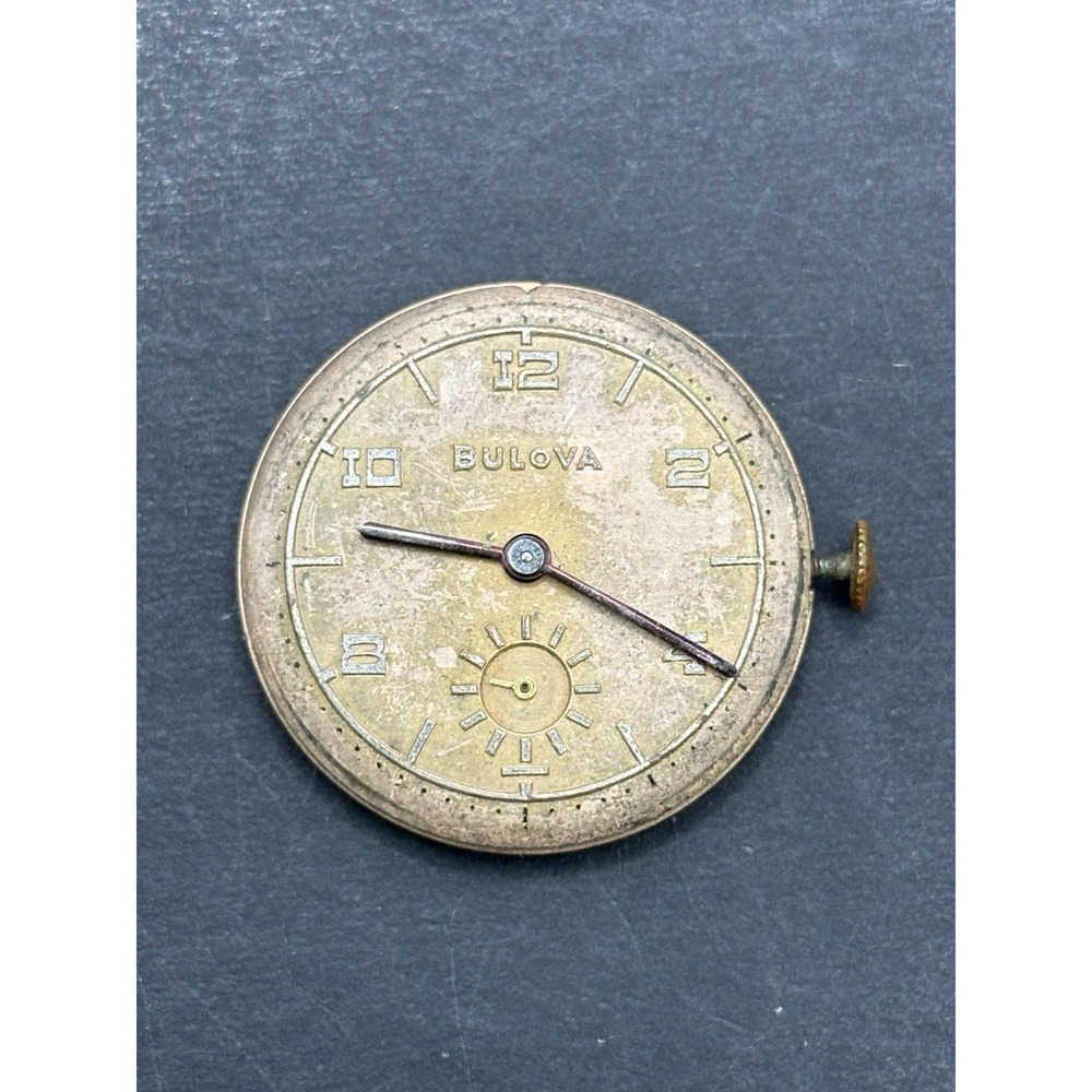 Vintage Bulova 28MM Non Working Watch Movement 10AM H13